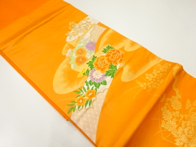 JAPANESE HIRAKI NAGOYA OBI / WOVEN PEONY